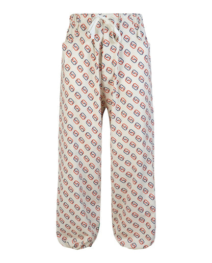 Gucci Bi-Material Jogging Pants Ivory/Red