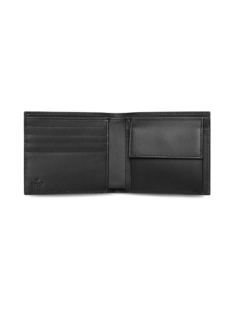 Gucci Bifold Coin Wallet GG Supreme Web Black