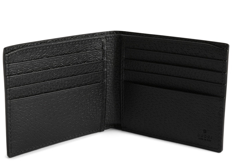 Gucci Bifold Wallet Animalier Bee Black
