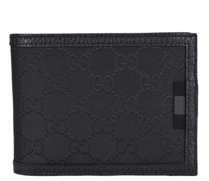 Gucci Bifold Wallet GG Nylon With Insert Black