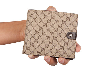 Gucci Bifold Wallet GG Supreme Beige/Ebony