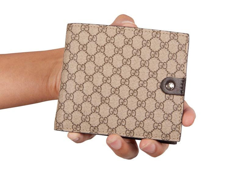 Gucci Bifold Wallet GG Supreme Beige/Ebony