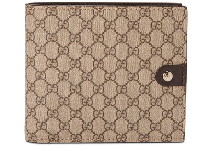 Gucci Bifold Wallet GG Supreme Beige/Ebony