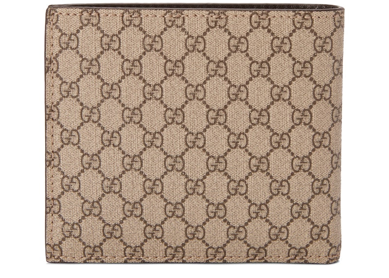 Gucci Bifold Wallet GG Supreme Beige/Ebony