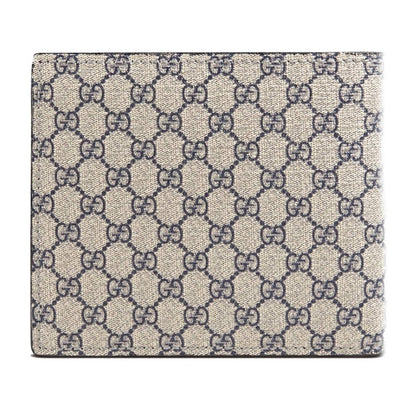 Gucci Bifold Wallet GG Supreme Blue/Beige