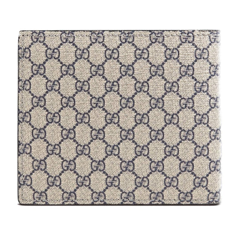 Gucci Bifold Wallet GG Supreme Blue/Beige