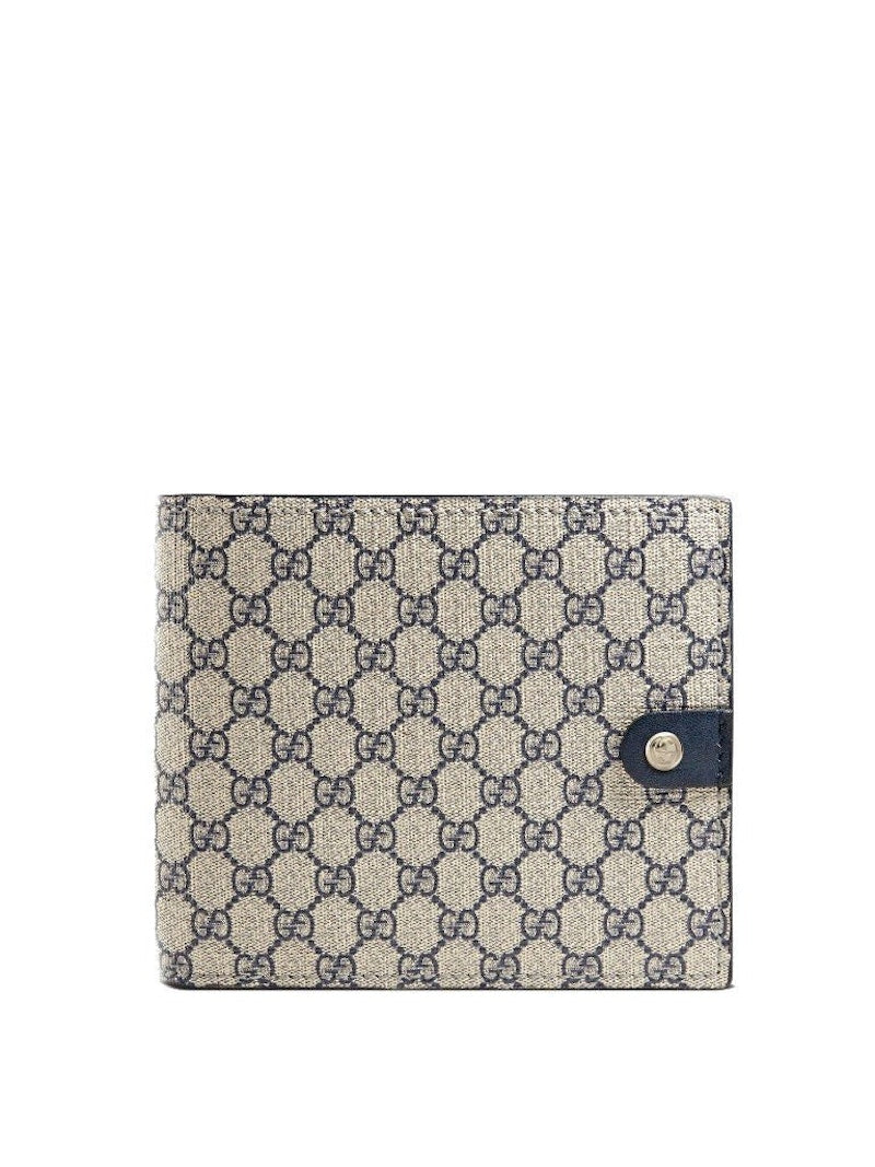Gucci Bifold Wallet GG Supreme Blue/Beige