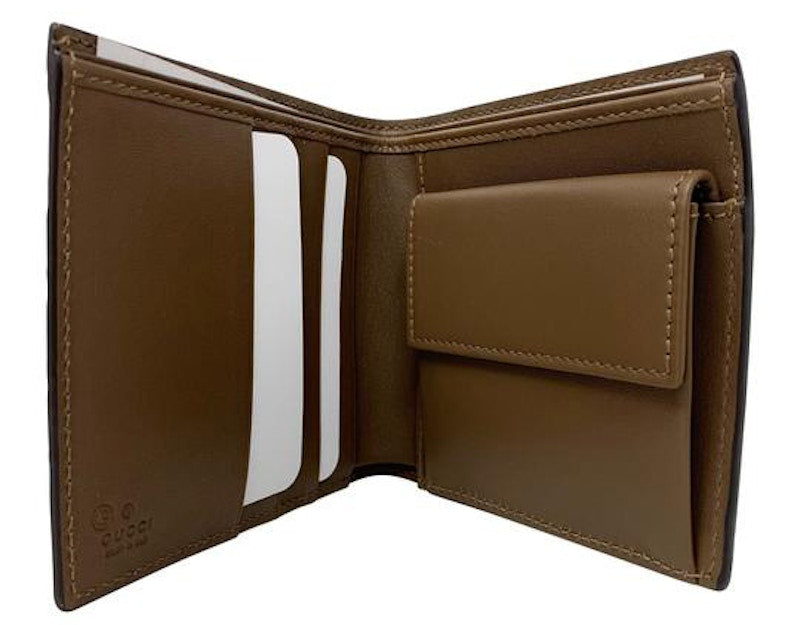 Gucci Bifold Wallet MicroGuccissima with Coin Pouch Brown
