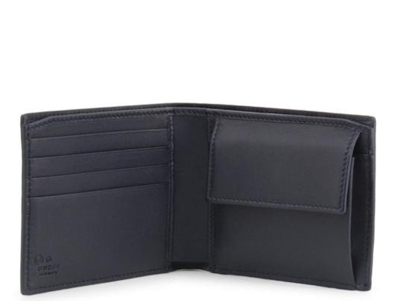 Gucci Bifold Wallet MicroGuccissima With Coin Pouch Blue