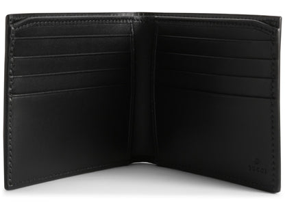 Gucci Bifold Wallet GG Supreme Kingsnake (8 Card Slot) Beige