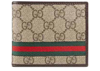 Gucci Bifold Wallet Supreme Web Beige/Ebony