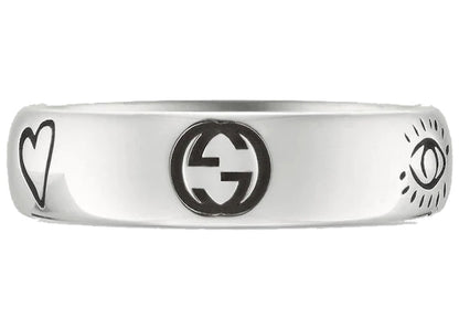 Gucci Blind For Love Ring Silver