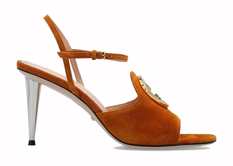 Gucci Blondie GG (85mm) Sandals Brown (Women's)