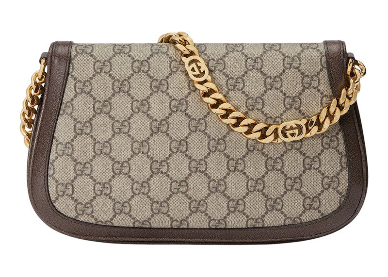 Gucci Blondie Shoulder Bag GG Supreme Beige/Ebony