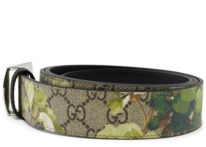 Gucci Bloom Belt GG Supreme Green Floral Beige/Ebony