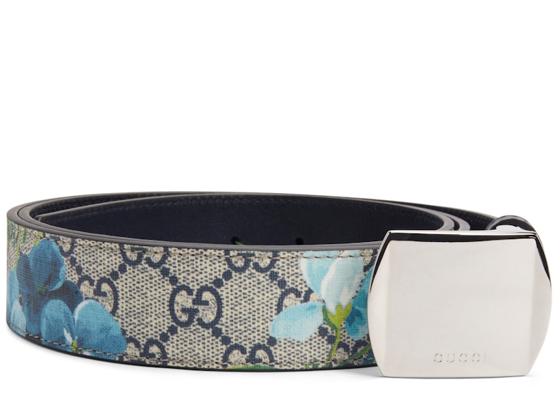 Gucci Bloom Floral Belt Supreme GG Blue/Brown Multicolor