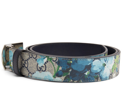 Gucci Bloom Floral Belt Supreme GG Blue/Brown Multicolor