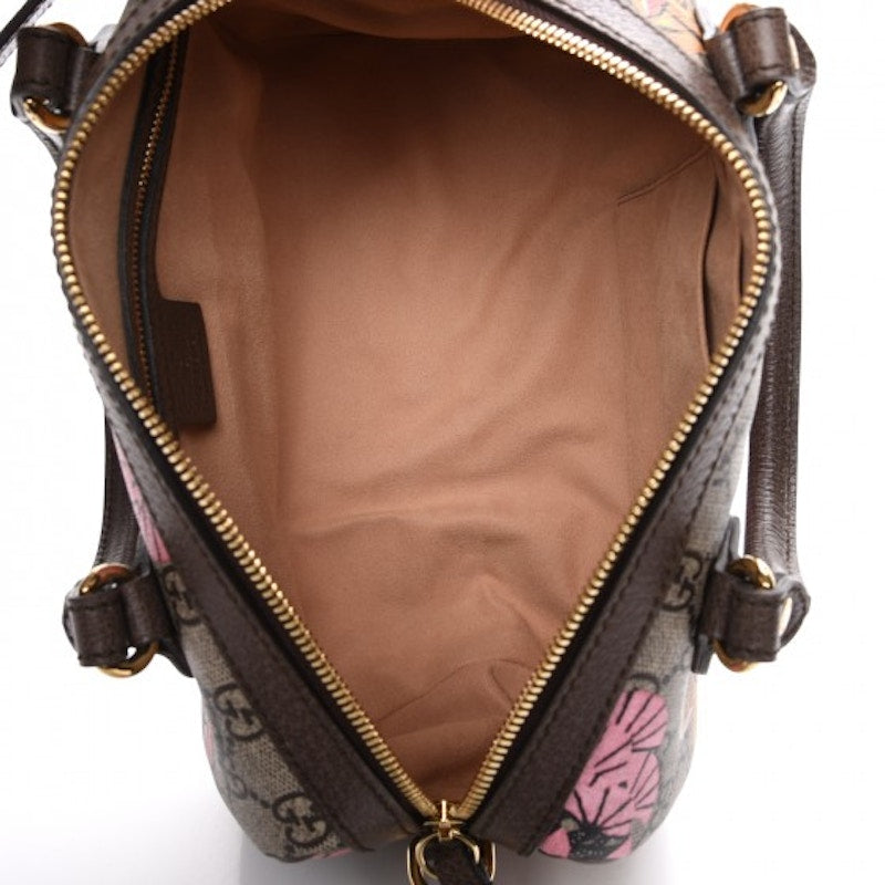 Gucci Convertible Boston Monogram GG Supreme Bengal Print Small Brown/Pink/Orange/Black