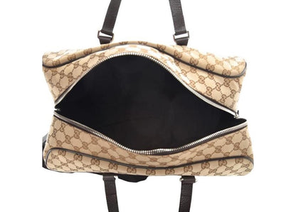 Gucci Boston GG Duffle Bag Beige/Ebony
