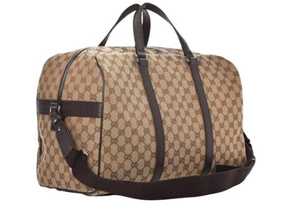 Gucci Boston GG Duffle Bag Beige/Ebony