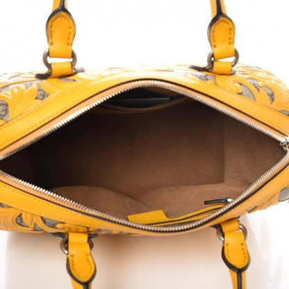 Gucci Boston Top Handle GG Supreme Arabesque Small Yellow