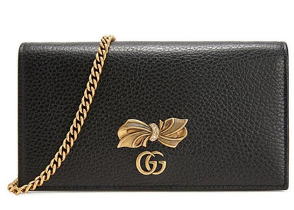 Gucci Bow Clutch Crossbody Marmont Black