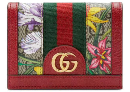 Gucci Box Web Ophidia Logo Wallet Small Red