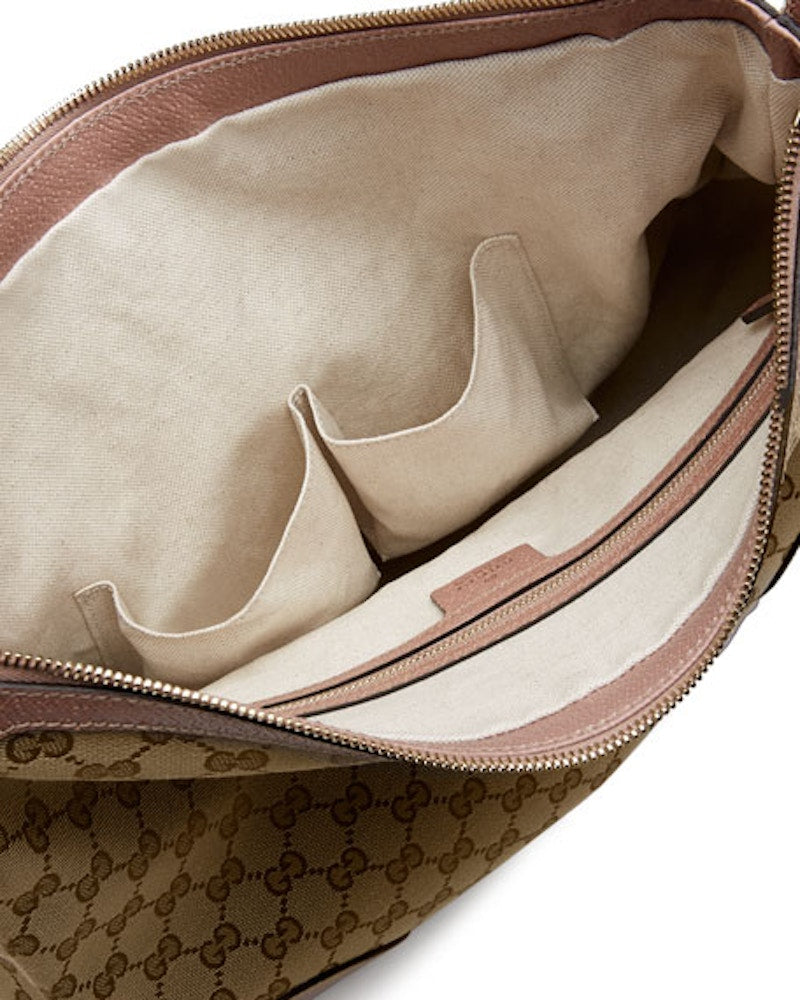 Gucci Bree Hobo GG Supreme Beige/Pink