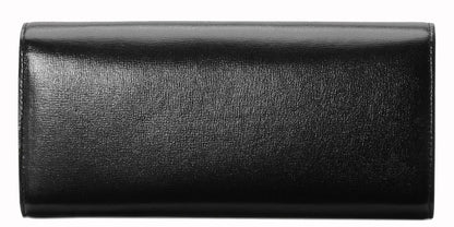 Gucci Broadway Leather Clutch Torchon Double G Black