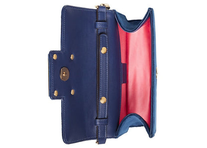 Gucci Broadway Shoulder Bag Velvet Jeweled G Blue