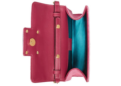 Gucci Broadway Shoulder Bag Velvet Jeweled G Pink