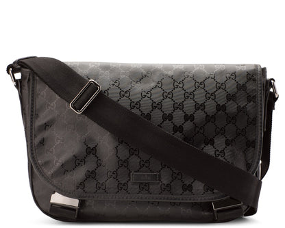 Gucci Buckle Messenger GG Imprime Black