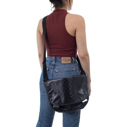 Gucci Buckle Messenger GG Imprime Black