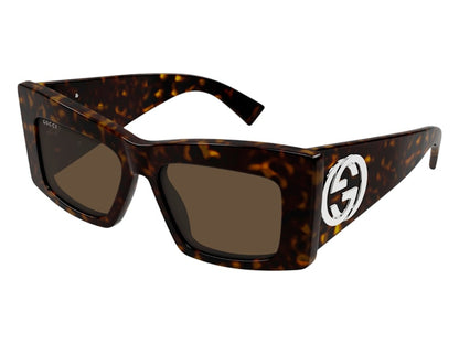 Gucci Butterfly Sunglasses Shiny Dark Havana Brown (GG1842S-002-53)