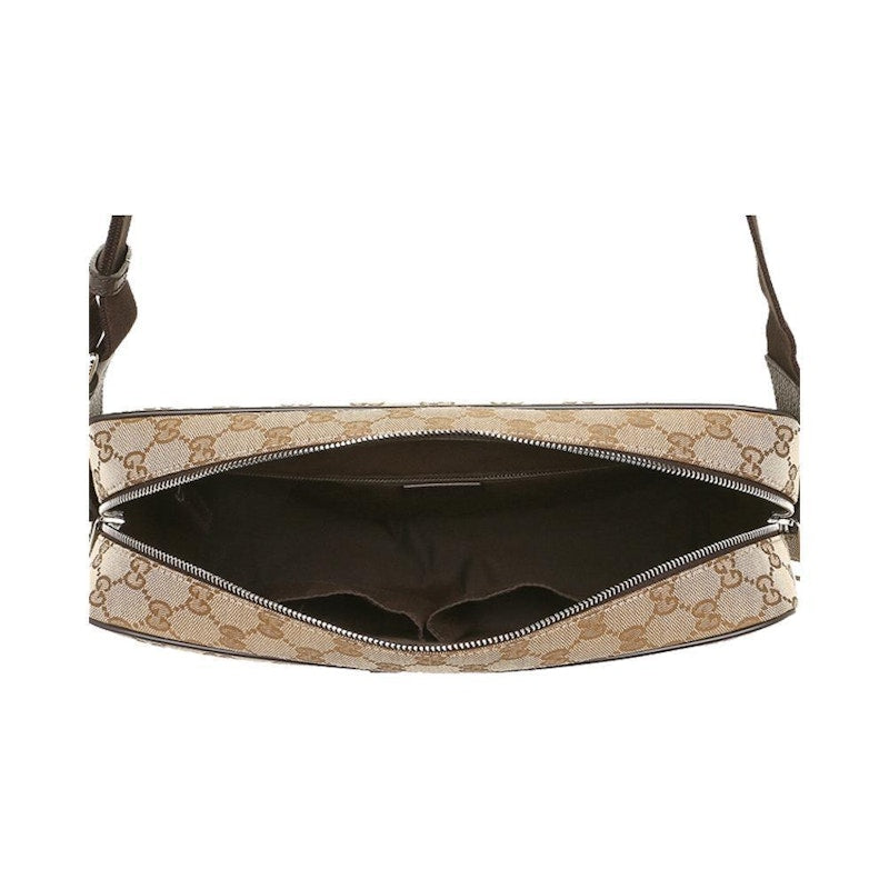 Gucci Camera Case Messenger GG Supreme Medium Beige/Ebony