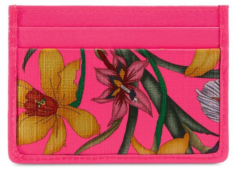 Gucci Card Case Flora (4 Card Slot) Pink