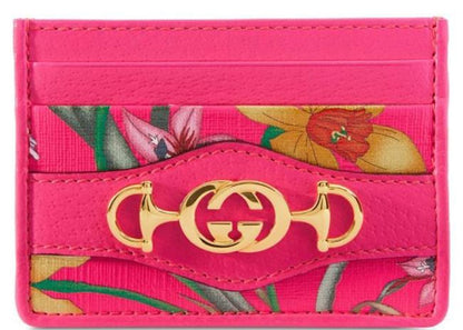 Gucci Card Case Flora (4 Card Slot) Pink
