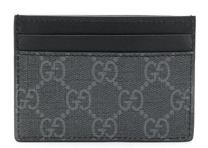 Gucci Card Case GG Supreme Kingsnake Print Black