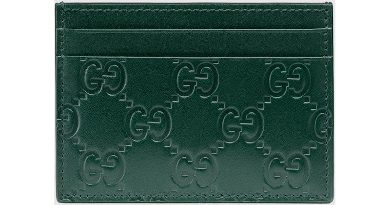 Gucci Card Case Guccissima Green