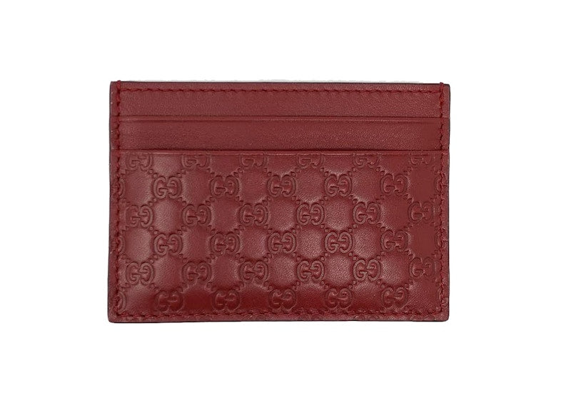 Gucci Card Case Guccissima Red