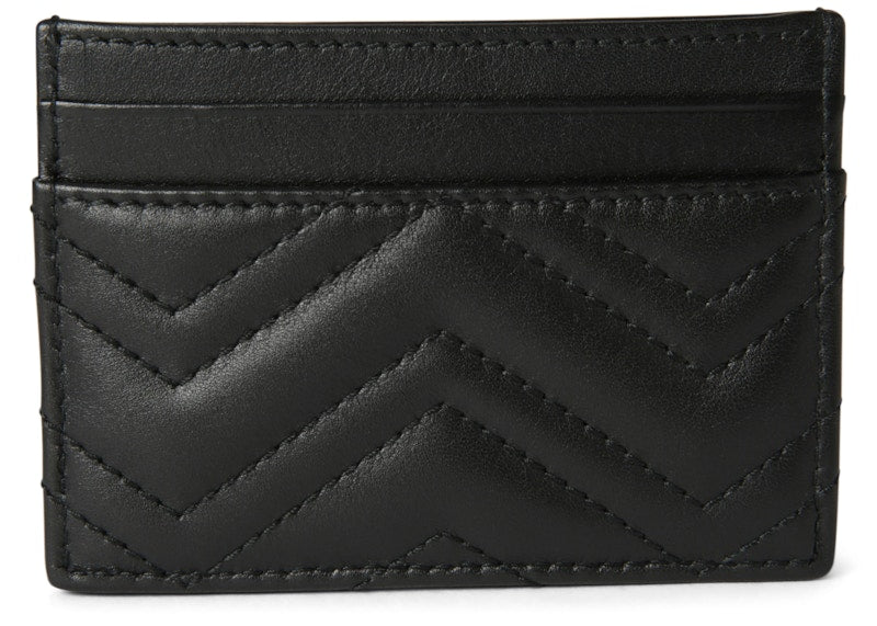 Gucci GG Marmont Card Case Matelasse Black