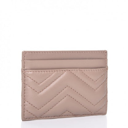 Gucci GG Marmont Card Case Matelasse Dusty Pink
