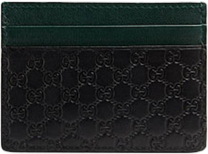 Gucci Card Case MicroGuccissima Black/Red/Green