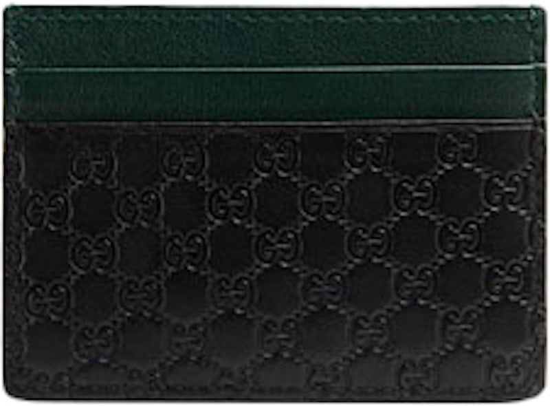 Gucci Card Case MicroGuccissima Black/Red/Green