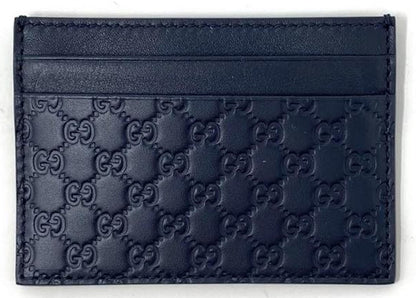 Gucci Card Case Microguccissima (5 Card Slot) Navy Blue