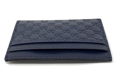 Gucci Card Case Microguccissima (5 Card Slot) Navy Blue
