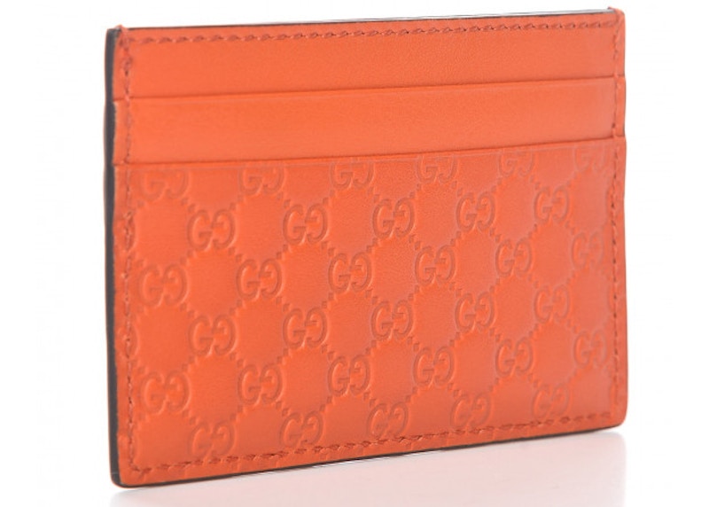 Gucci Card Case Microguccissima (5 Card Slot) Orange