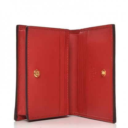 Gucci Card Case Wallet GG Supreme Bosco Patch Red Lining