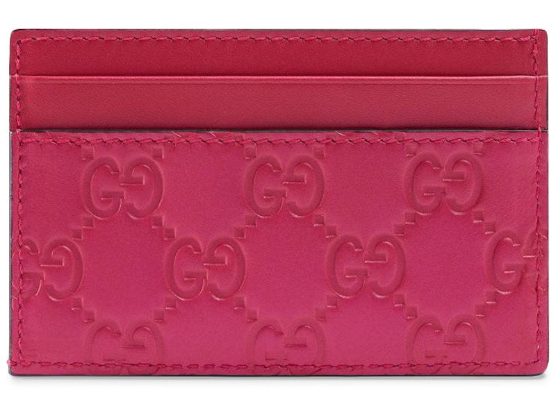 Gucci Card Case NY Yankees Patch Pink