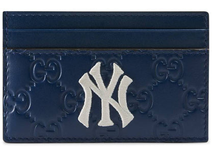 Gucci Card Case NY Yankees Patch Royal Blue